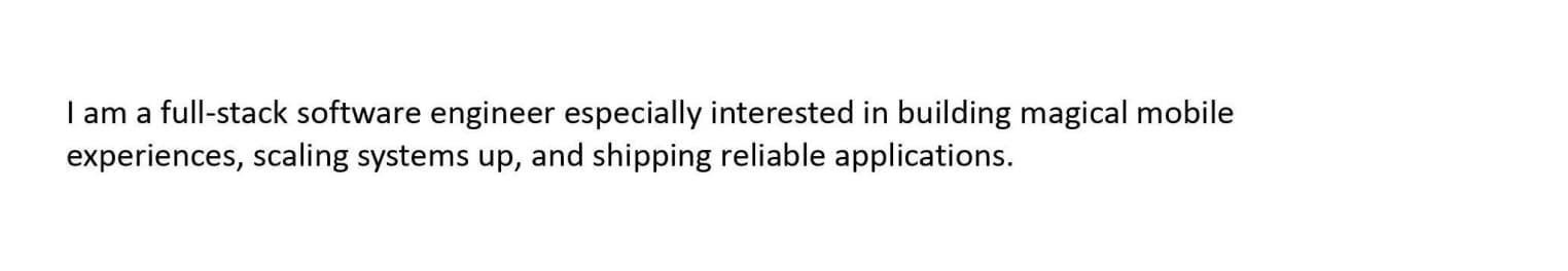 sample resume software developer